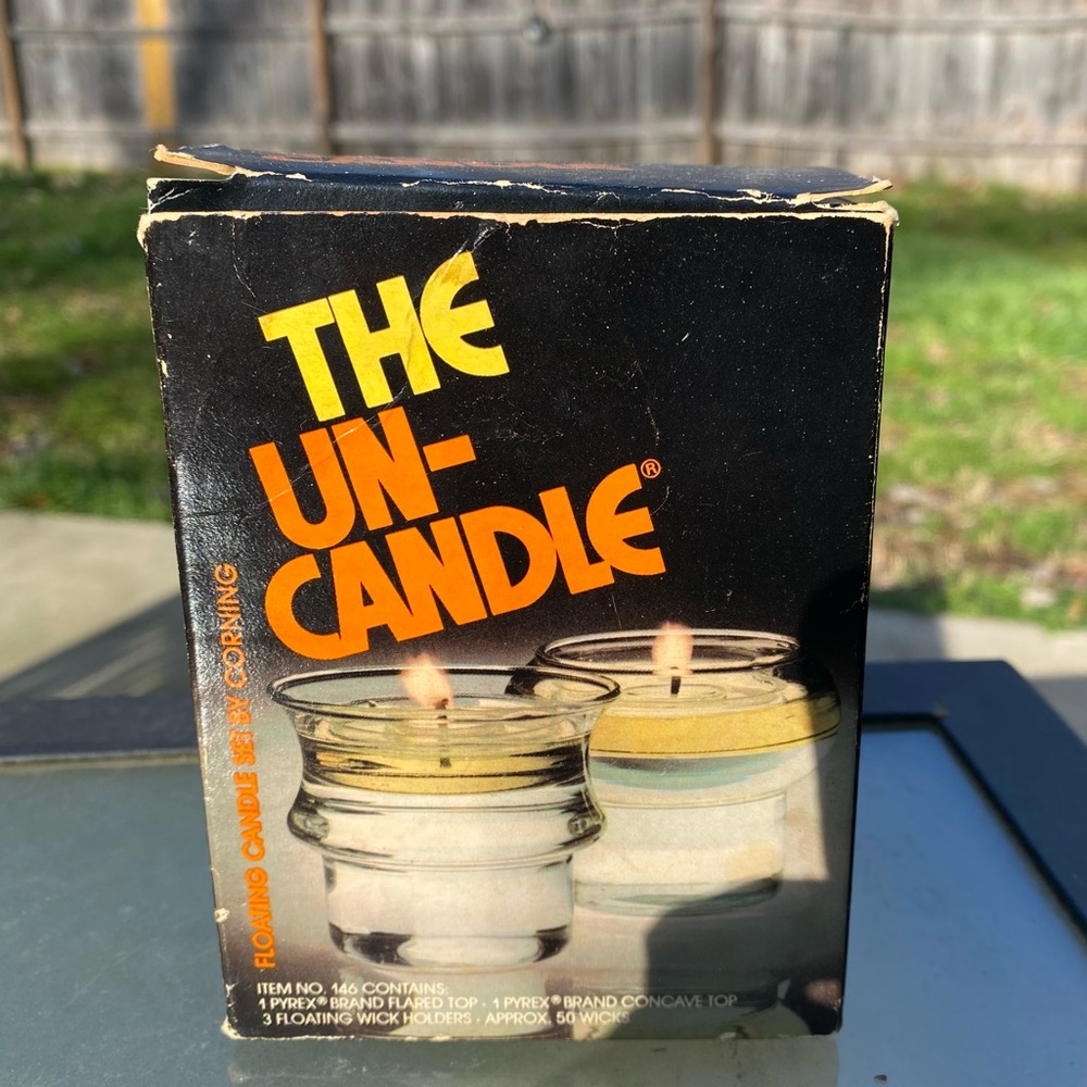 Vintage 70’s Pyrex Uncandle in Box